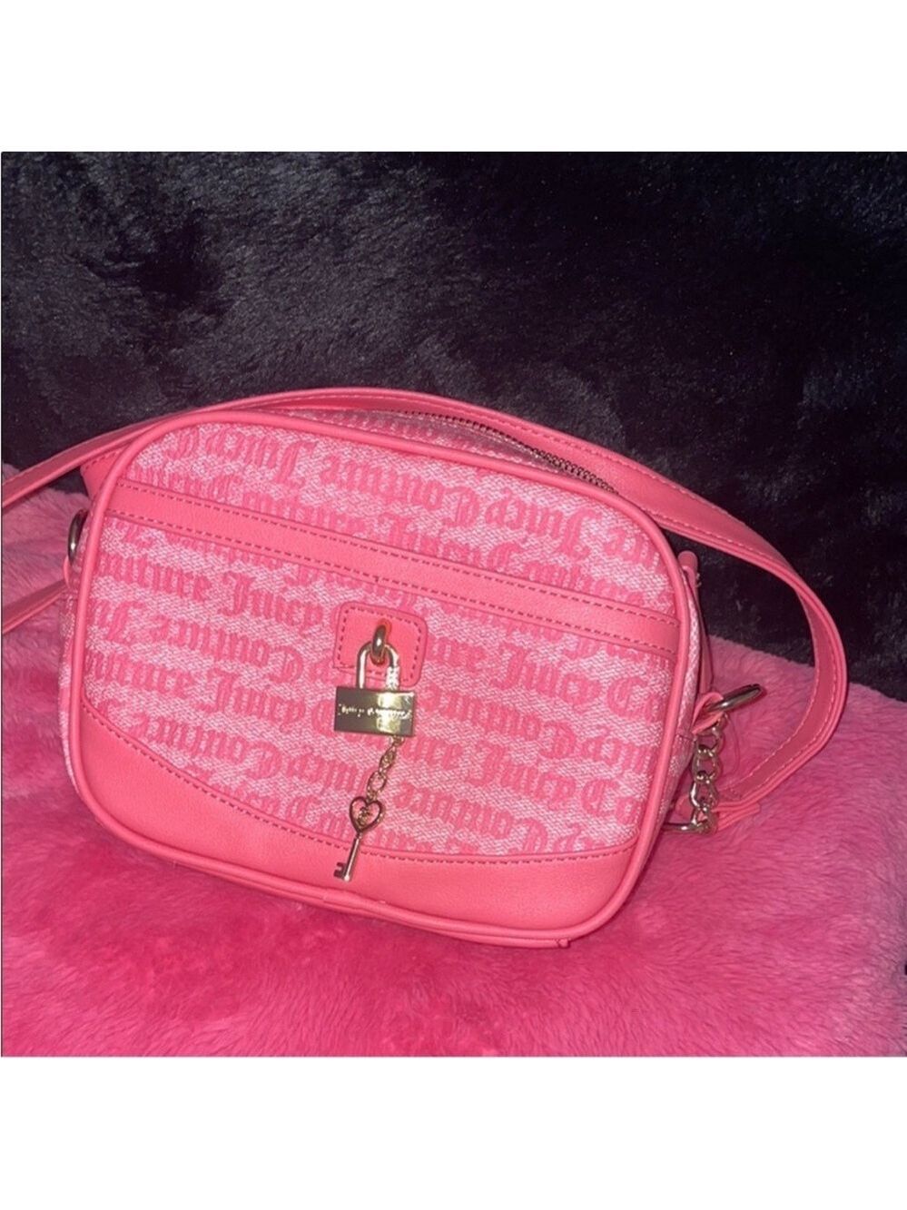 JUICY COUTURE Pink Logo Crossbody Bag BRAND NEW